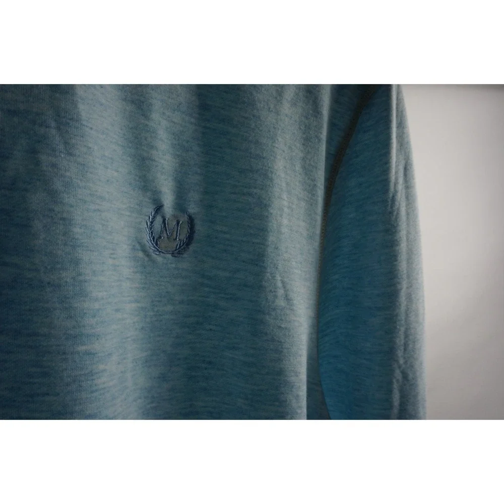 New Magaschoni Performance Golf Pullover Sweater Men's‎ Large Light Blue Stretch